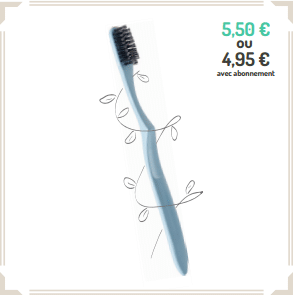La belle brosse est conçue en bioplastique