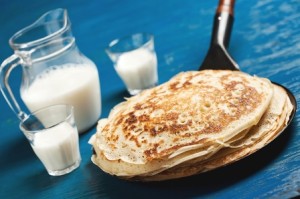 Crêpes à la poêle.
