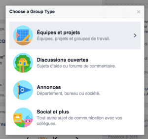 Creation de groupe Facebook at Work