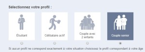 Première étape : choisir son profil.
