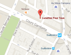 Opticien situé au 5 cours Gambetta